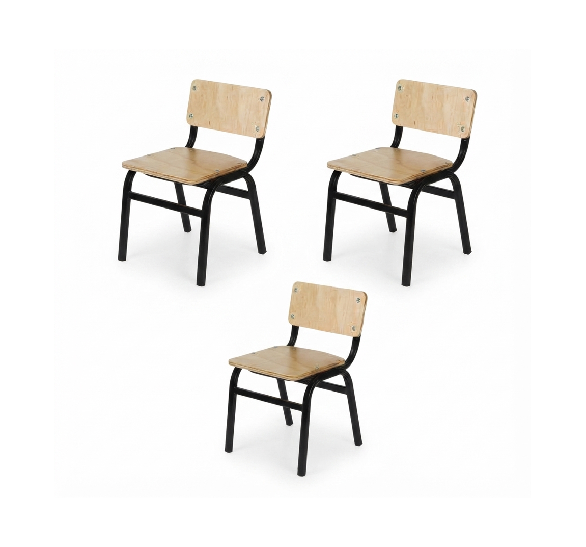 PAQ C/3 PZS SILLA ESCOLAR KINDER OFI 10